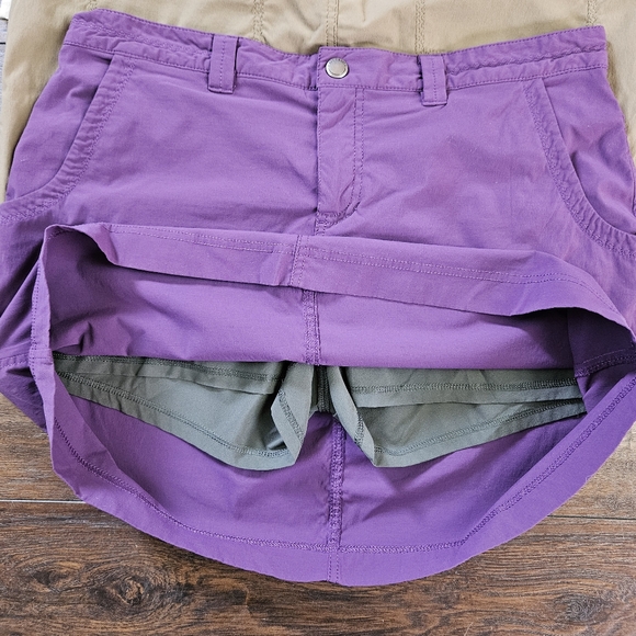 Eddie Bauer Women's Bundle of 3 Travex Stretch Tech Skorts Size 12 Purple Cream - Picture 13 of 16